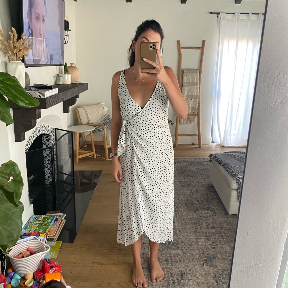 & OTHER STORIES POLKA DOT MIDI DRESS